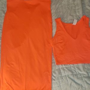 2piece midi skirt set